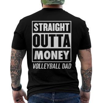 Mens Straight Outta Money Volleyball Dad Men's Back Print T-shirt | Mazezy