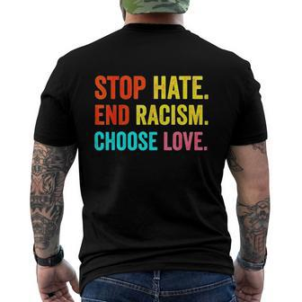 Strong Buffalo Usa Pray For Buffalo Stop Hate End Racism Choose Love Men's Back Print T-shirt | Mazezy