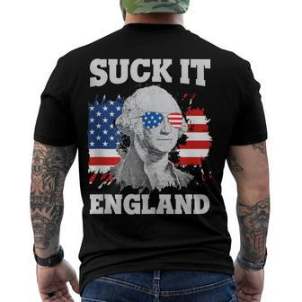 Suck It England 4Th Of July George Washington 1776 Men's T-shirt Back Print - Seseable