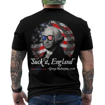 Suck It England 4Th Of July George Washington Men's T-shirt Back Print - Seseable