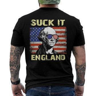Suck It England George Washington Men's Back Print T-shirt | Mazezy