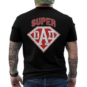 Super Dad Superhero Daddy Tee Fathers Day Outfit Men's Back Print T-shirt | Mazezy DE