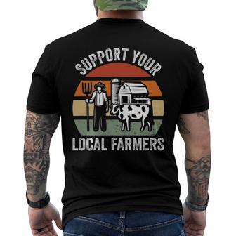 Support Your Local Farmers Farming Men's Back Print T-shirt | Mazezy