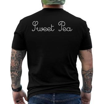 Sweet Pea Veggie Men's Back Print T-shirt | Mazezy