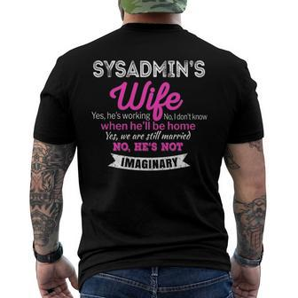 Sysadmins Wife Wedding Anniversary Men's Back Print T-shirt | Mazezy