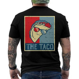 The Taco Poster Vintage Cinco De Mayo Fiesta Mexican Men's Back Print T-shirt | Mazezy