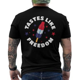 Tastes Like Freedom Red White Blue 4Th Of July Party Men's Back Print T-shirt | Mazezy UK