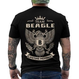Team Beagle Lifetime Member Men's Crewneck Short Sleeve Back Print T-shirt - Seseable