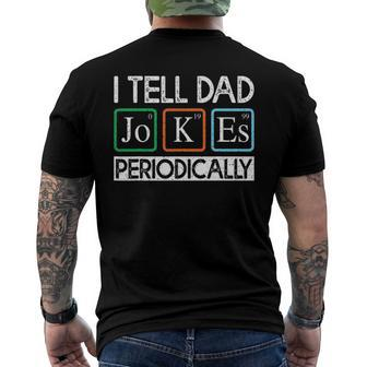 I Tell Dad Jokes Periodically Vintage Fathers Day Men's Back Print T-shirt | Mazezy