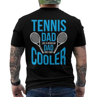 Tennis Dad Cute Fathers Day Men's Back Print T-shirt | Mazezy