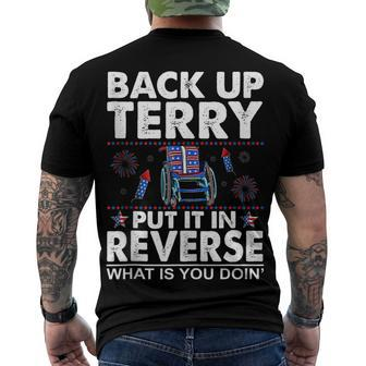 Back Up Terry Put It In Reverse Firework 4Th Of July V11 Men's T-shirt Back Print - Seseable