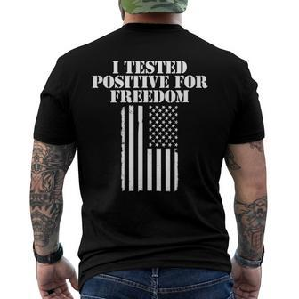 Womens I Tested Positive For Freedom Men's Back Print T-shirt | Mazezy