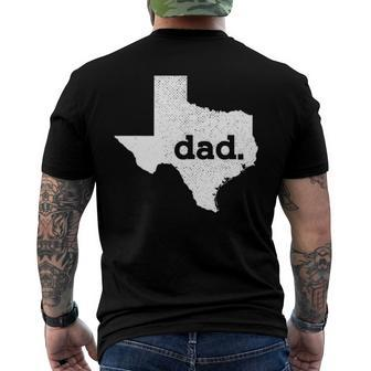 Mens Texas Dad For Proud Texan Men's Back Print T-shirt | Mazezy