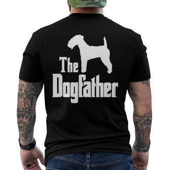 The Dogfather - Funny Dog Gift Funny Lakeland Terrier Men's Crewneck Short Sleeve Back Print T-shirt | Mazezy
