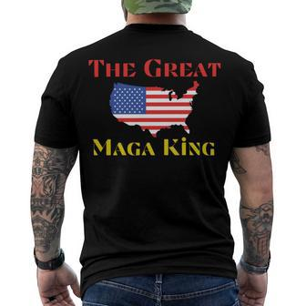 The Great Maga King Donald Trump Men's Crewneck Short Sleeve Back Print T-shirt - Monsterry DE