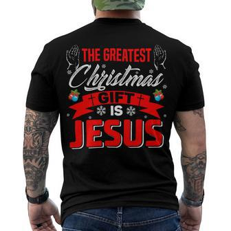 The Greatest Christmas Is Jesus Christmas Xmas B Men's Crewneck Short Sleeve Back Print T-shirt - Monsterry DE