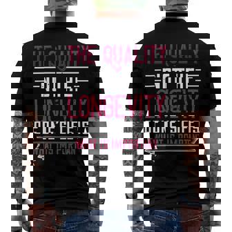 The Quality Not The Longevity Of Ones Life Is What Is Important Papa T-Shirt Fathers Day Gift Men's Crewneck Short Sleeve Back Print T-shirt - Monsterry