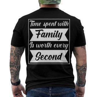 Time Spent With Family Is Worth Every Second 90 Trending Shirt Men's Crewneck Short Sleeve Back Print T-shirt | Favorety DE