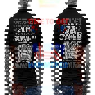 Time To Get Star Spangled Hammered Beer Usa Flag 4Th Of July Men's T-shirt Back Print | Seseable FR