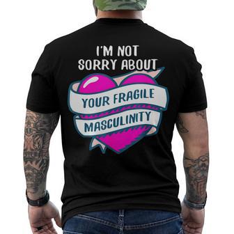 Too Clumsy To Be Around Fragile Masculinity 215 Shirt Men's Crewneck Short Sleeve Back Print T-shirt | Favorety CA