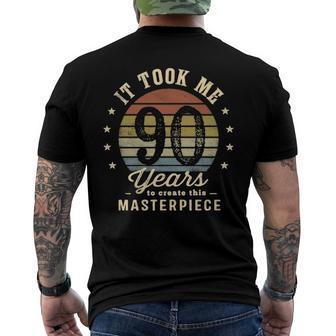 It Took Me 90 Years To Create This Masterpiece 90Th Birthday Men's Back Print T-shirt | Mazezy