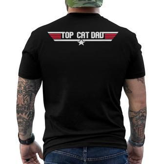 Top Cat Dad Cat Father 80S Fathers Day Men's T-shirt Back Print - Seseable