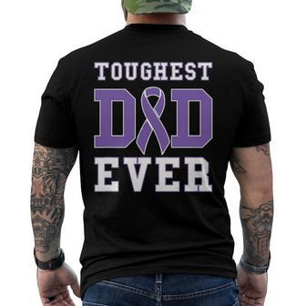 Toughest Dad Ever - Hodgkin Lymphoma Fathers Day Men's Back Print T-shirt | Mazezy
