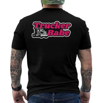Truck Driver Trucker Babe Long Haul Trucker Men's Back Print T-shirt | Mazezy