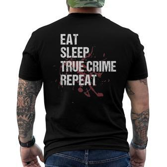 True Crime Watching True Crime Shows Men's Back Print T-shirt | Mazezy