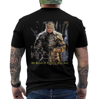 Trump King Of Avalon Maga King The Return Of The Great Maga King Men's Back Print T-shirt | Mazezy