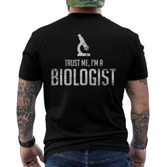 Trust Me Im A Biologist Men's Back Print T-shirt | Mazezy