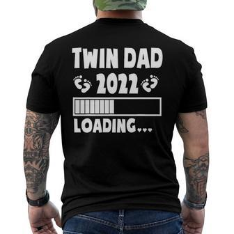 Twin Dad Of Twins 2022 Expecting Twin Dad Fathers Day Cute Men's Back Print T-shirt | Mazezy