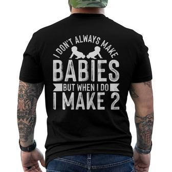 Twins Dad Fathers Day - Twin Daddy Men's Back Print T-shirt | Mazezy