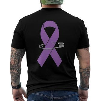 Ulcerative Colitis Awareness Walk Supporter Ribbon Men's Back Print T-shirt | Mazezy