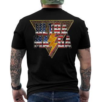 Ultra Maga Distressed Lightning Leopard Proud Ultramaga Gift Men's Crewneck Short Sleeve Back Print T-shirt | Favorety