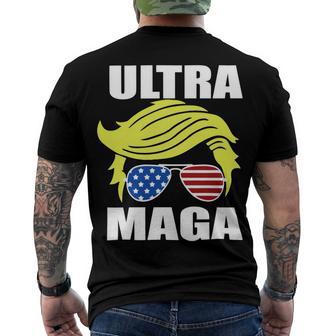 Ultra Maga Joe Biden Pro Trump Gift Men's Crewneck Short Sleeve Back Print T-shirt | Favorety