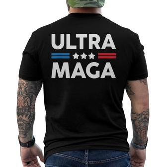 Ultra Maga Patriotic Trump Republicans Conservatives Apparel Men's Back Print T-shirt | Mazezy