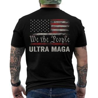Ultra Maga - We The People Proud Republican Usa Flag Men's T-shirt Back Print - Seseable