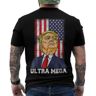 Ultra Maga Shirt Funny Anti Biden Us Flag Men's Crewneck Short Sleeve Back Print T-shirt - Monsterry