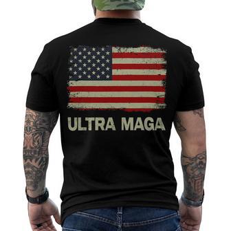 Ultra Maga United State Flag Men's Crewneck Short Sleeve Back Print T-shirt | Favorety DE