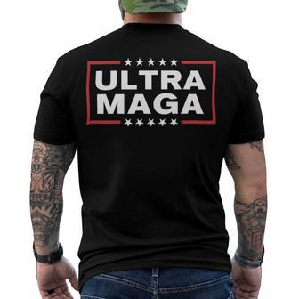 Ultra Maga United State Flag V3 Men's Crewneck Short Sleeve Back Print T-shirt | Favorety CA