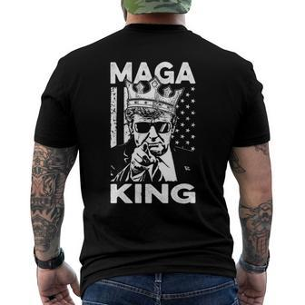 Ultra Maga Us Flag Donald Trump The Great Maga King Men's Back Print T-shirt | Mazezy