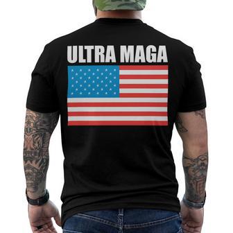 Ultra Maga Us Flag Men's Crewneck Short Sleeve Back Print T-shirt | Favorety UK