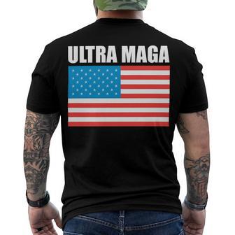 Ultra Maga Us Flag V2 Men's Crewneck Short Sleeve Back Print T-shirt | Favorety AU