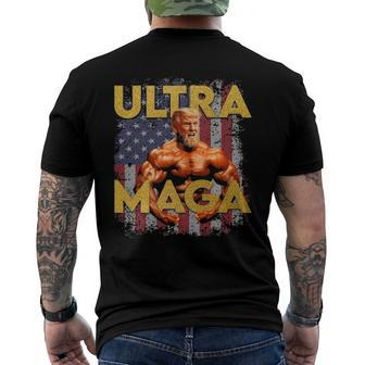 Ultra Mega Proud Ultra Maga Trump 2024 Men's Back Print T-shirt | Mazezy