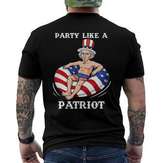 Uncle Sam 4Th Of July Usa Patriot Men's Back Print T-shirt | Mazezy
