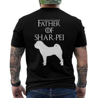 Unique White Father Of Chinese Shar Pei Dog Lover E010613 Ver2 Men's Back Print T-shirt | Mazezy