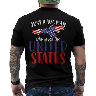 Us Flag Freedom United States Women American 4Th Of July Men's Back Print T-shirt | Mazezy