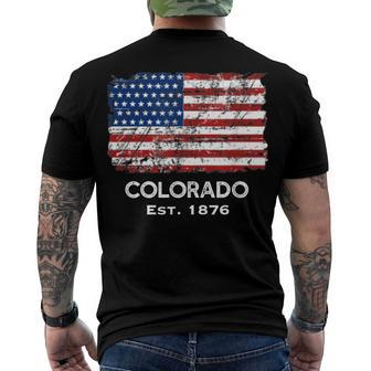 Usa Flag 4Th Of July Colorado Men's T-shirt Back Print - Seseable