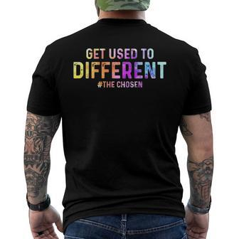 Get Used To Different Chosen Color Men's Back Print T-shirt | Mazezy